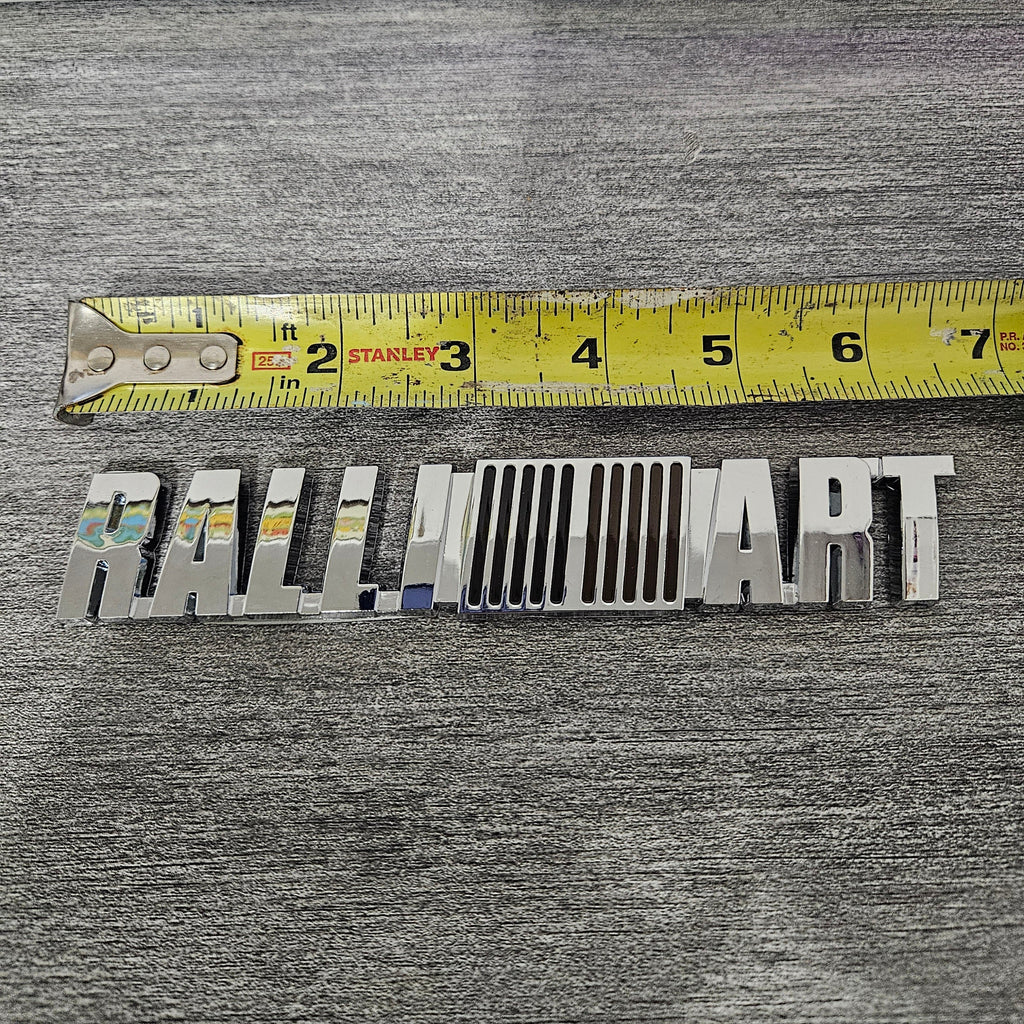 BRAND NEW UNIVERSAL RALLIART CHROME ABS PLASTIC TRUNK EMBLEM BADGE STICKER
