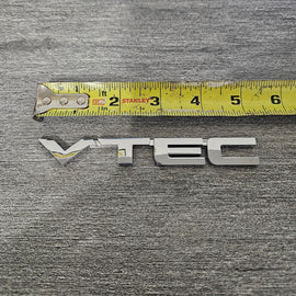 BRAND NEW UNIVERSAL VTEC CHROME ABS PLASTIC TRUNK EMBLEM BADGE STICKER