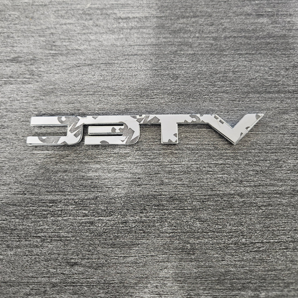 BRAND NEW UNIVERSAL VTEC CHROME ABS PLASTIC TRUNK EMBLEM BADGE STICKER
