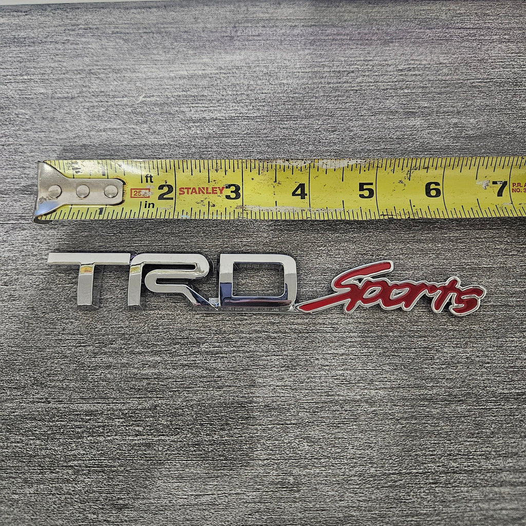 BRAND NEW UNIVERSAL TRD SPORTS CHROME ABS PLASTIC TRUNK EMBLEM BADGE STICKER