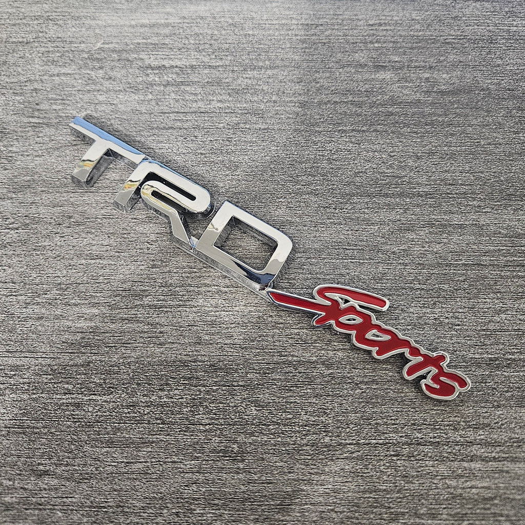 BRAND NEW UNIVERSAL TRD SPORTS CHROME ABS PLASTIC TRUNK EMBLEM BADGE STICKER