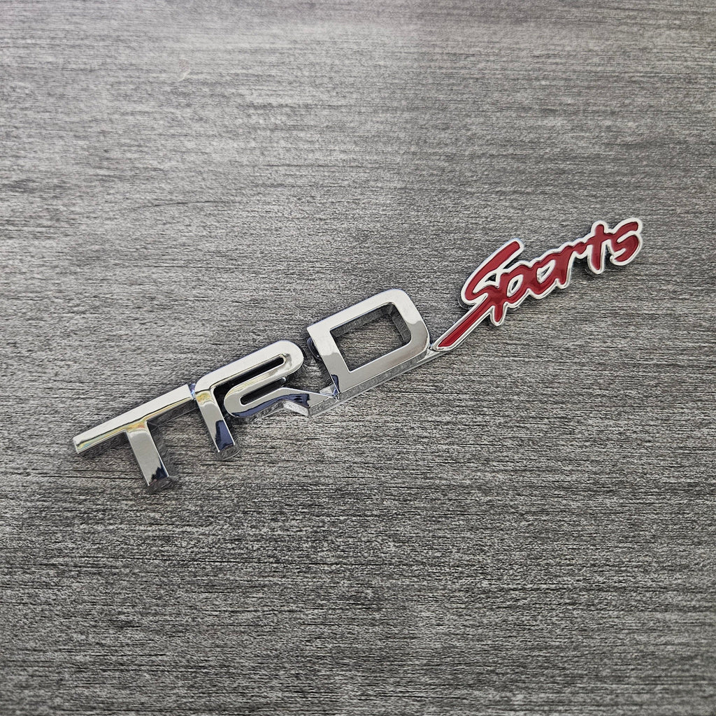 BRAND NEW UNIVERSAL TRD SPORTS CHROME ABS PLASTIC TRUNK EMBLEM BADGE STICKER