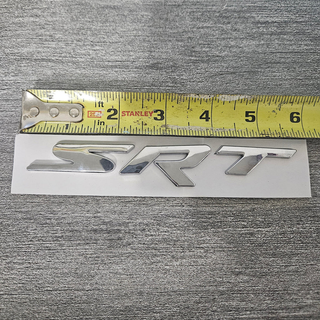 BRAND NEW UNIVERSAL SRT CHROME ABS PLASTIC TRUNK EMBLEM BADGE STICKER