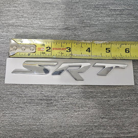 BRAND NEW UNIVERSAL SRT CHROME ABS PLASTIC TRUNK EMBLEM BADGE STICKER