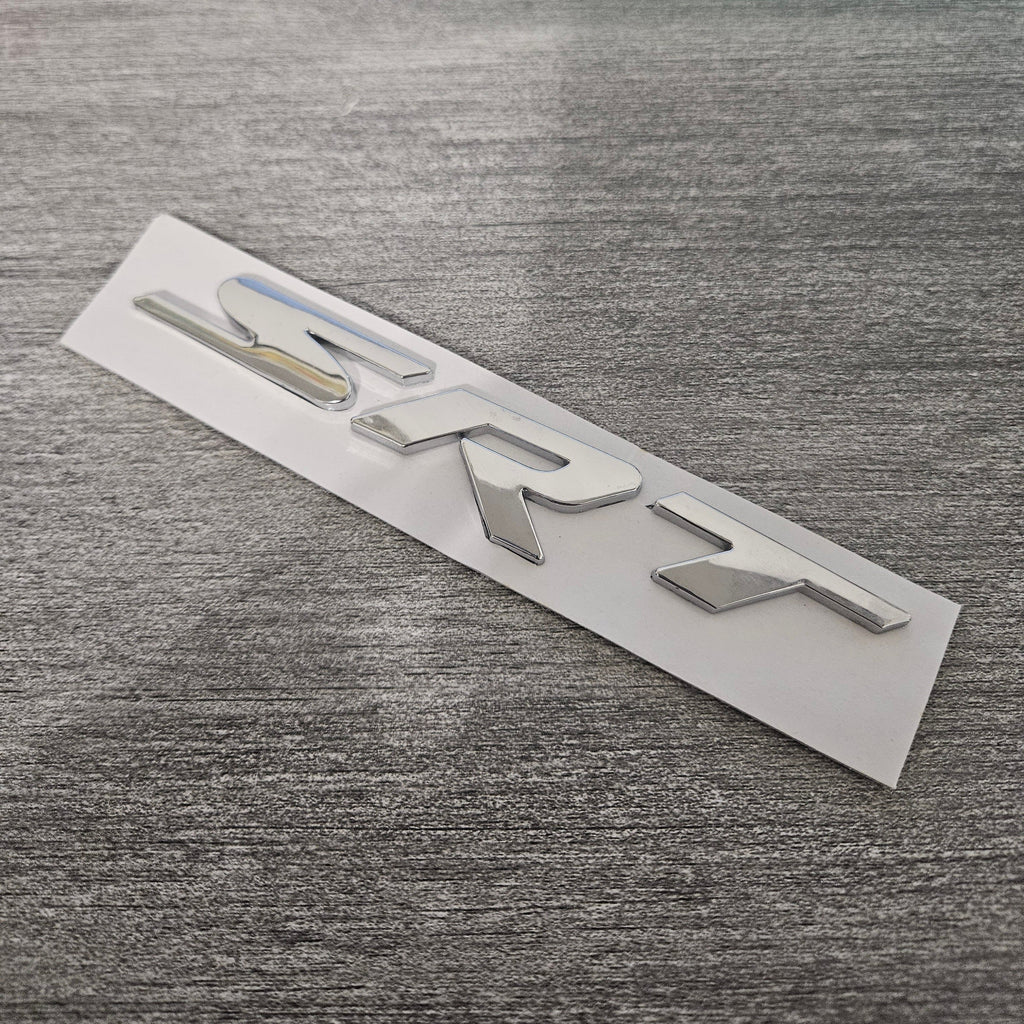 BRAND NEW UNIVERSAL SRT CHROME ABS PLASTIC TRUNK EMBLEM BADGE STICKER