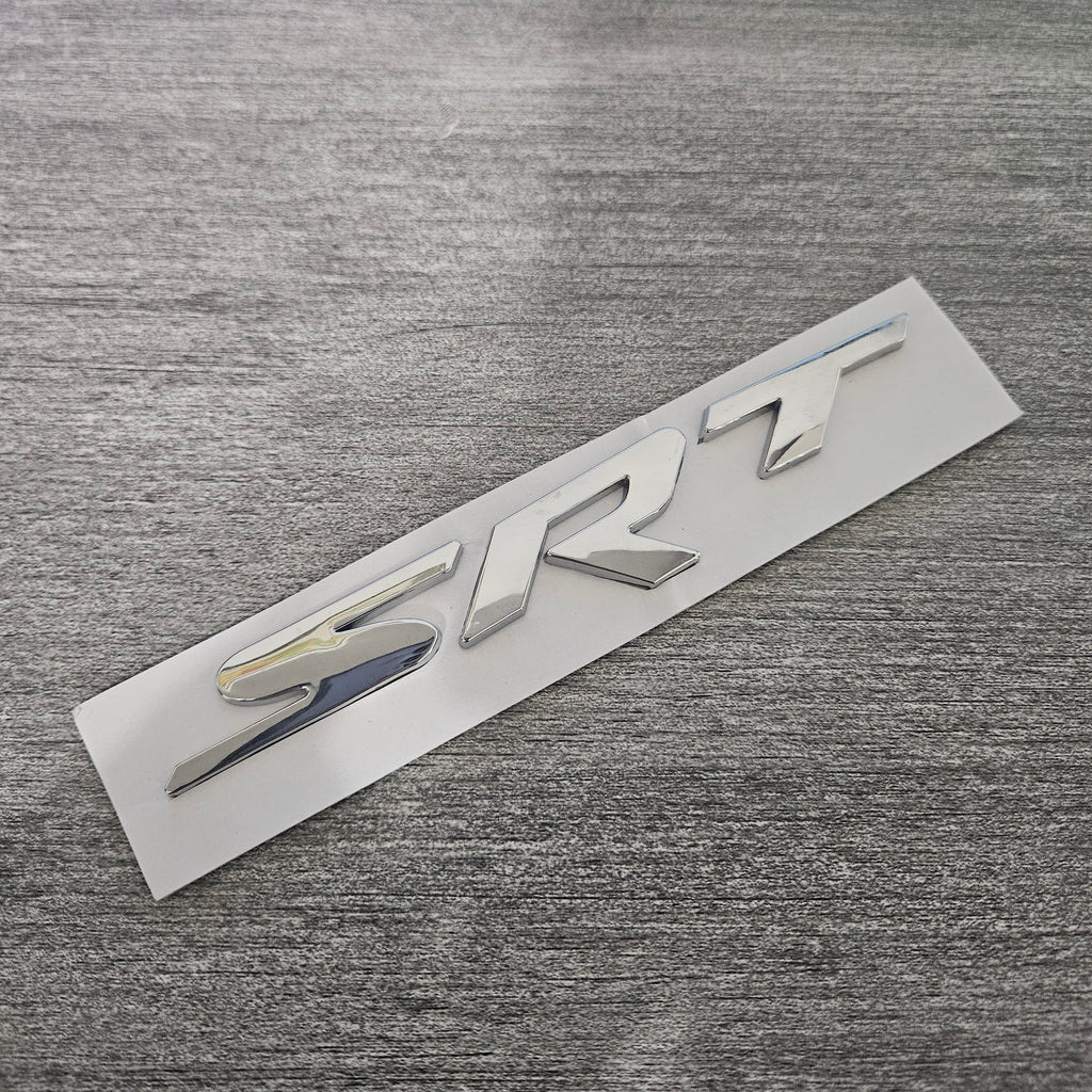 BRAND NEW UNIVERSAL SRT CHROME ABS PLASTIC TRUNK EMBLEM BADGE STICKER
