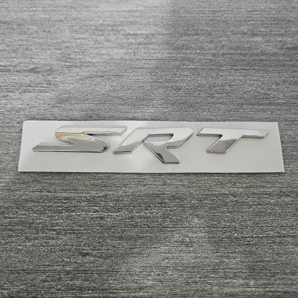 BRAND NEW UNIVERSAL SRT CHROME ABS PLASTIC TRUNK EMBLEM BADGE STICKER