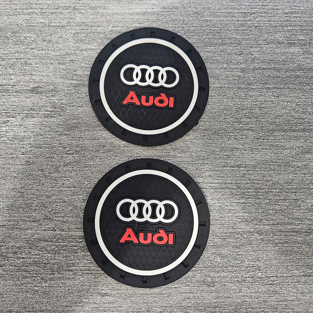 Brand New 2PCS Audi Rubber Car Cup Holder Pad Water Cup Slot Non-Slip Mat Universal
