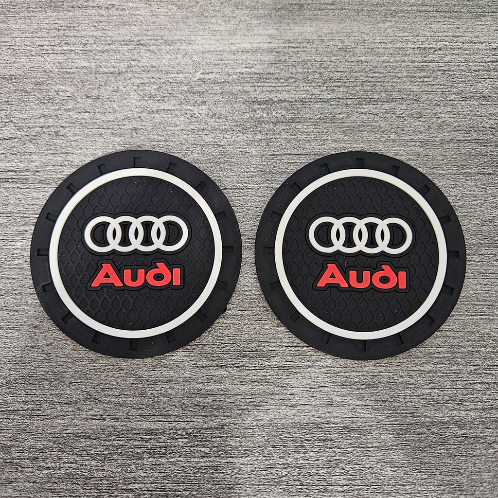 Brand New 2PCS Audi Rubber Car Cup Holder Pad Water Cup Slot Non-Slip Mat Universal