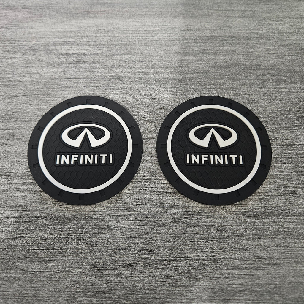 Brand New 2PCS INFINITI Rubber Car Cup Holder Pad Water Cup Slot Non-Slip Mat Universal