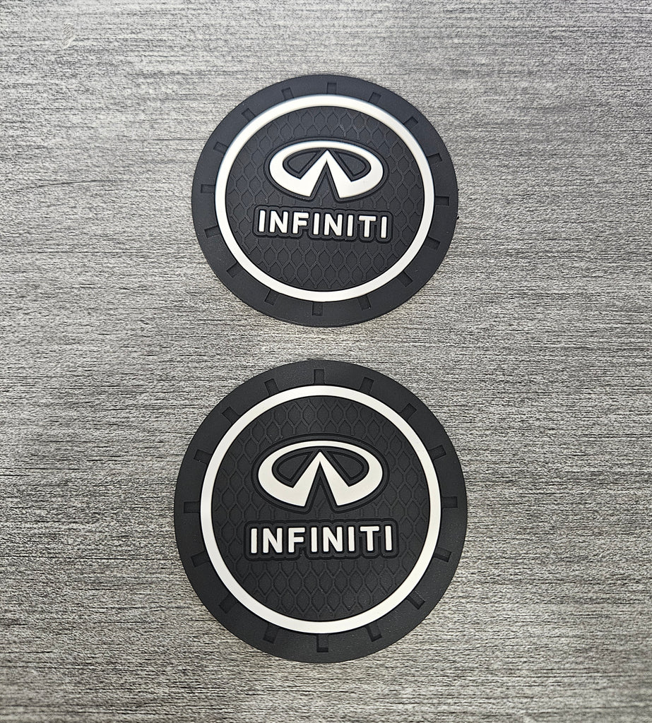 Brand New 2PCS INFINITI Rubber Car Cup Holder Pad Water Cup Slot Non-Slip Mat Universal