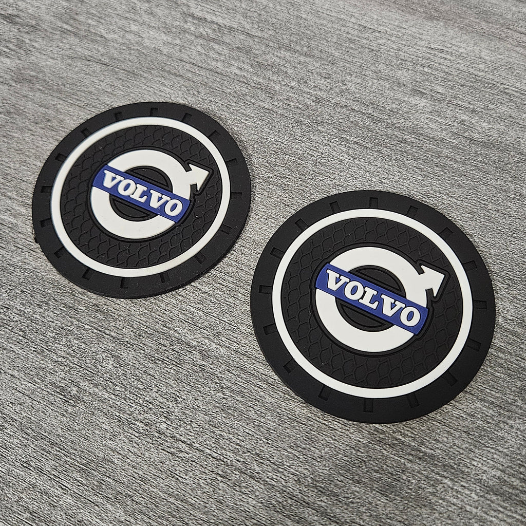 Brand New 2PCS Volvo Rubber Car Cup Holder Pad Water Cup Slot Non-Slip Mat Universal