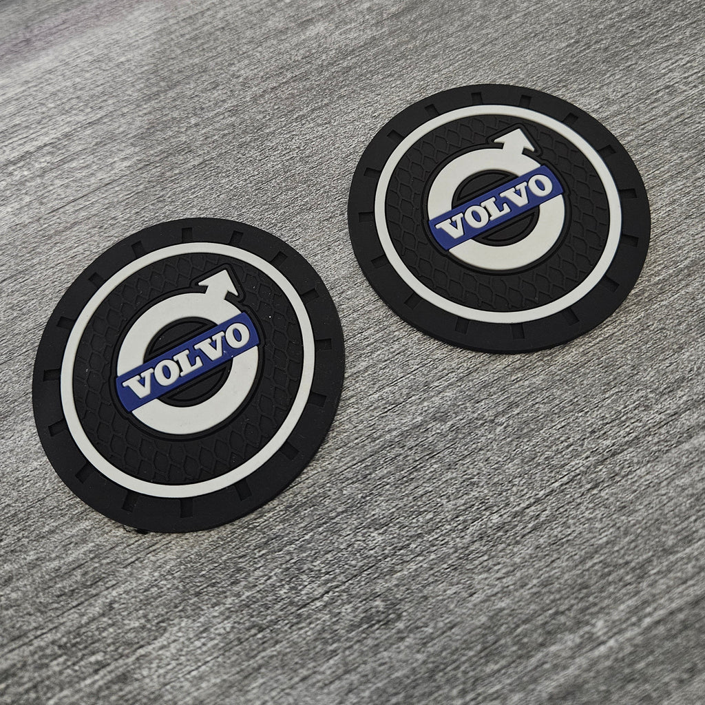 Brand New 2PCS Volvo Rubber Car Cup Holder Pad Water Cup Slot Non-Slip Mat Universal