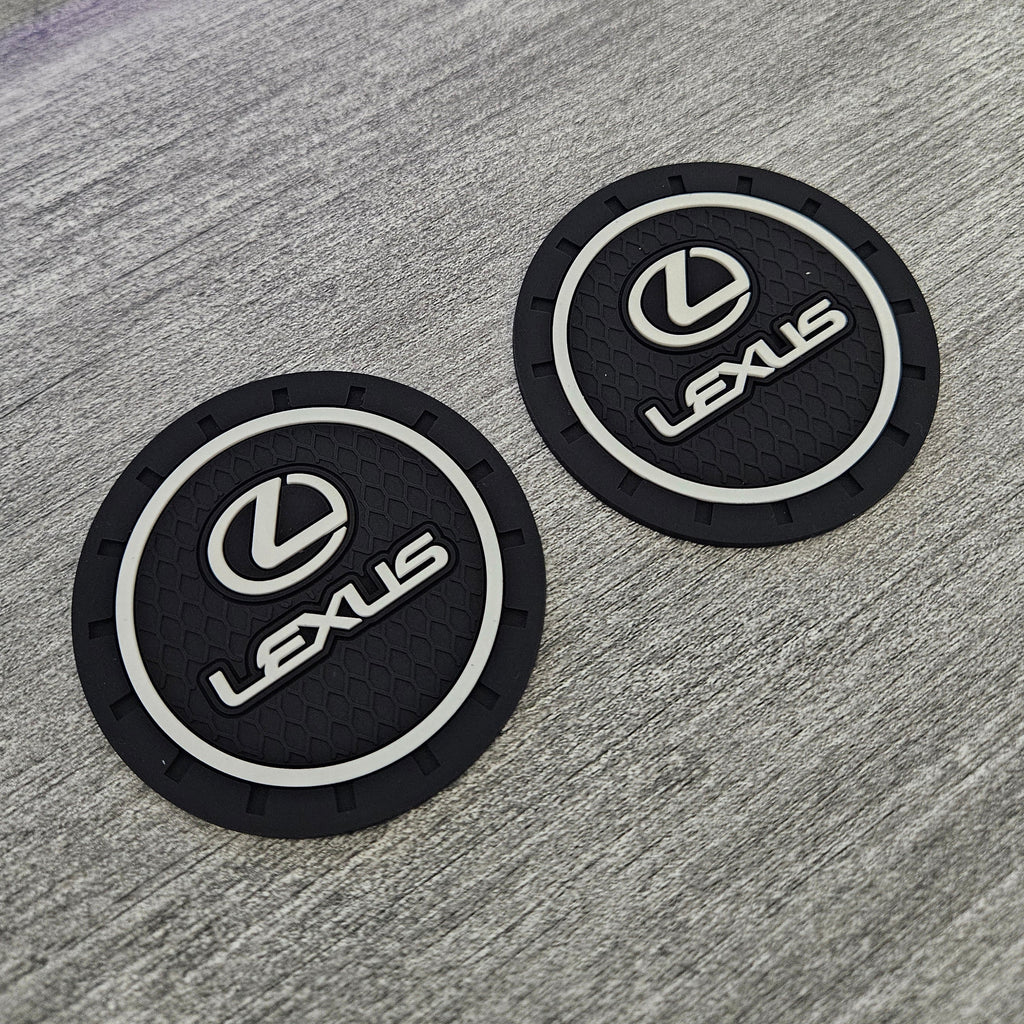 Brand New 2PCS Lexus Rubber Car Cup Holder Pad Water Cup Slot Non-Slip Mat Universal