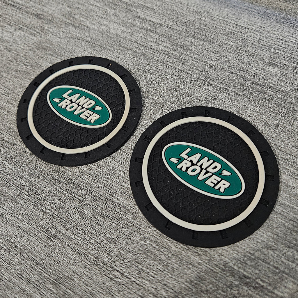 Brand New 2PCS LANDROVER Rubber Car Cup Holder Pad Water Cup Slot Non-Slip Mat Universal