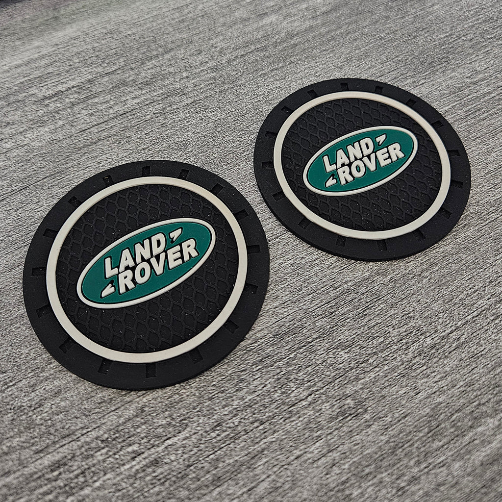 Brand New 2PCS LANDROVER Rubber Car Cup Holder Pad Water Cup Slot Non-Slip Mat Universal