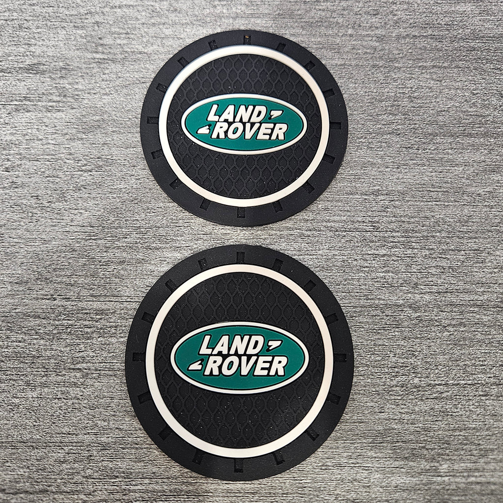 Brand New 2PCS LANDROVER Rubber Car Cup Holder Pad Water Cup Slot Non-Slip Mat Universal