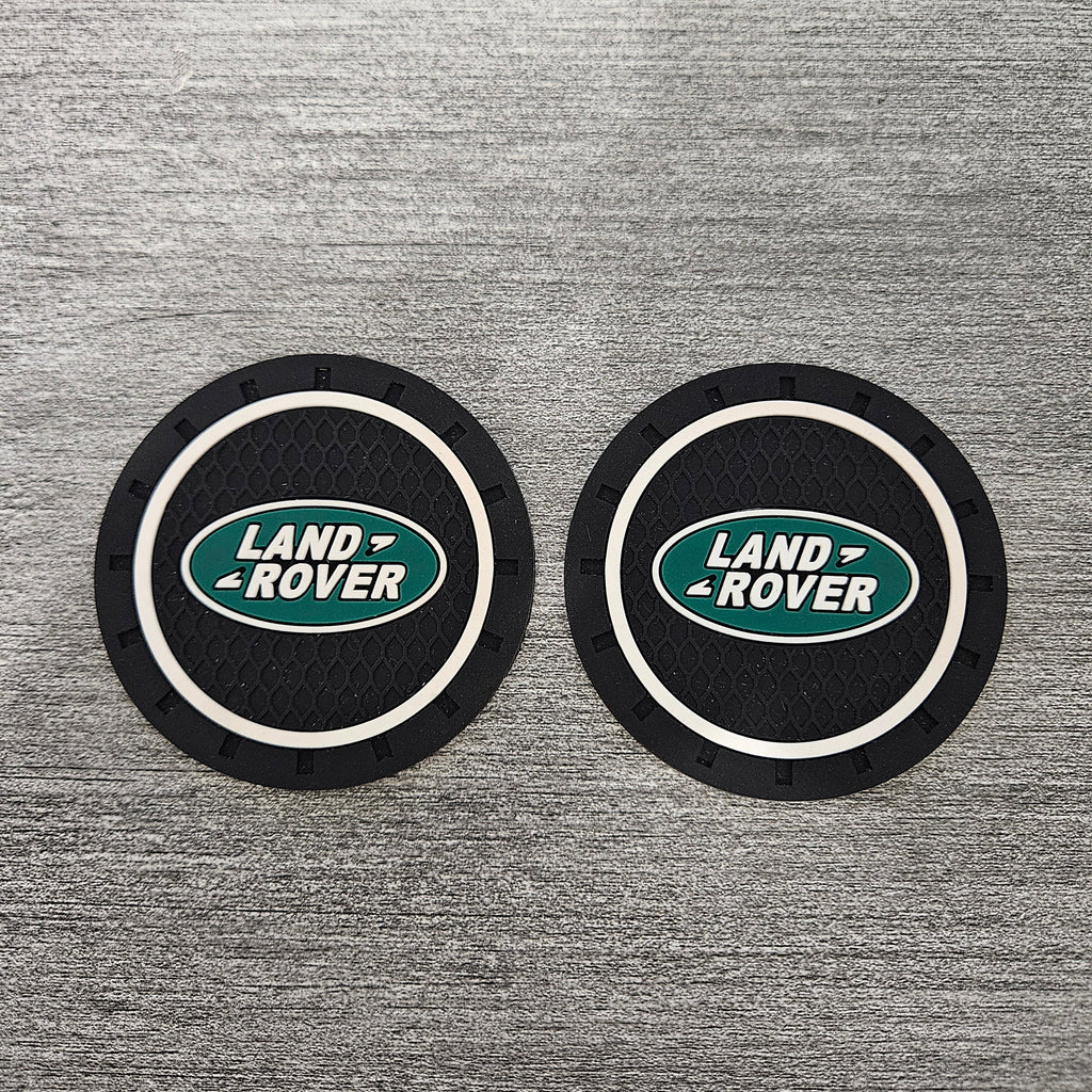 Brand New 2PCS LANDROVER Rubber Car Cup Holder Pad Water Cup Slot Non-Slip Mat Universal