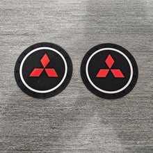 Load image into Gallery viewer, Brand New 2PCS MITSUBISHI Rubber Car Cup Holder Pad Water Cup Slot Non-Slip Mat Universal