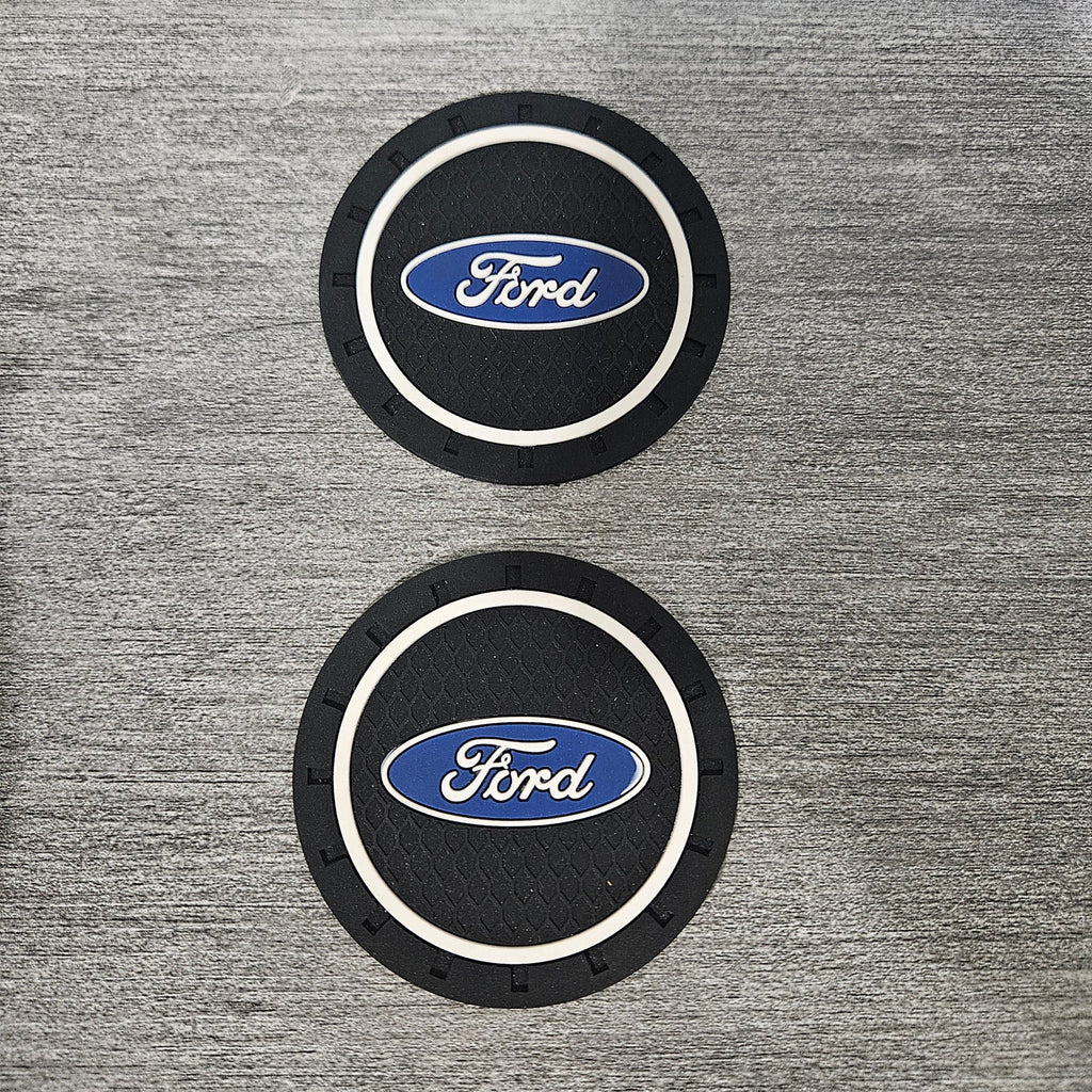 Brand New 2PCS FORD Rubber Car Cup Holder Pad Water Cup Slot Non-Slip Mat Universal