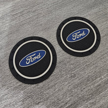 Load image into Gallery viewer, Brand New 2PCS FORD Rubber Car Cup Holder Pad Water Cup Slot Non-Slip Mat Universal