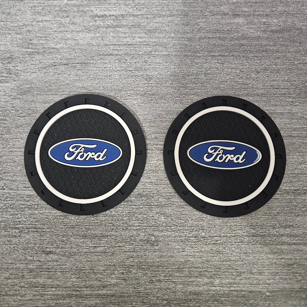 Brand New 2PCS FORD Rubber Car Cup Holder Pad Water Cup Slot Non-Slip Mat Universal