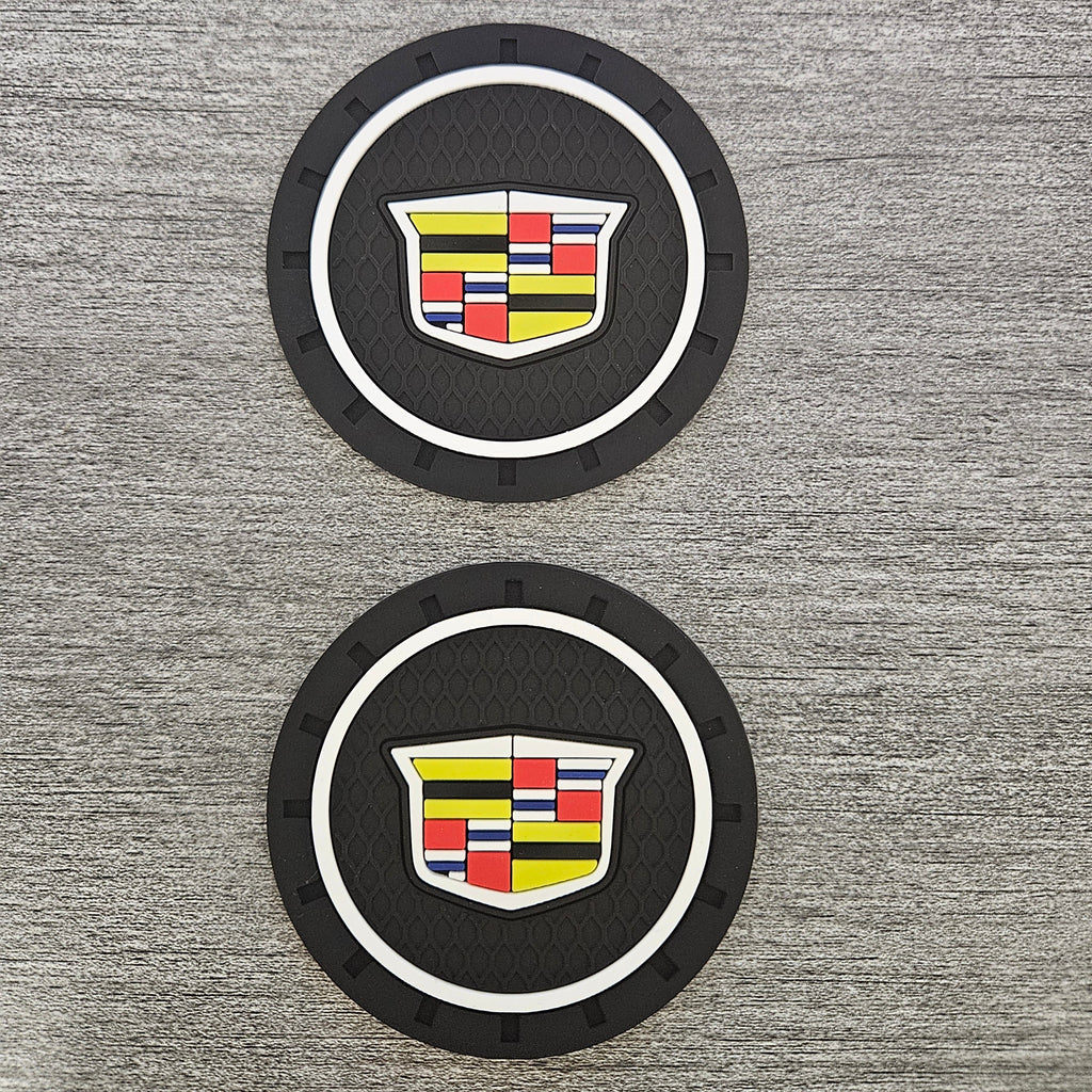 Brand New 2PCS Cadillac Rubber Car Cup Holder Pad Water Cup Slot Non-Slip Mat Universal (Copy)