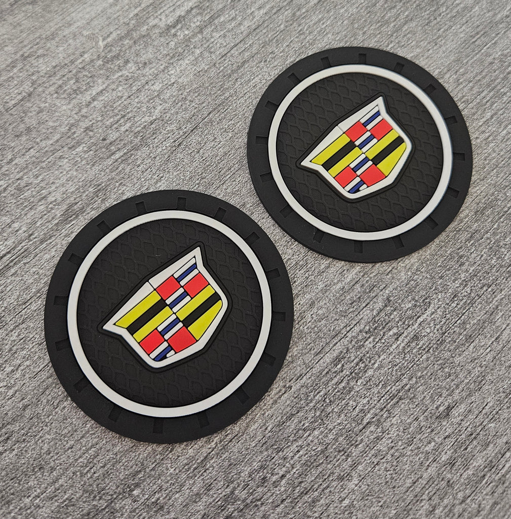 Brand New 2PCS Cadillac Rubber Car Cup Holder Pad Water Cup Slot Non-Slip Mat Universal (Copy)