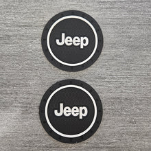 Load image into Gallery viewer, Brand New 2PCS JEEP Rubber Car Cup Holder Pad Water Cup Slot Non-Slip Mat Universal