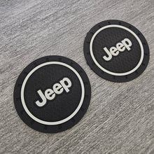 Load image into Gallery viewer, Brand New 2PCS JEEP Rubber Car Cup Holder Pad Water Cup Slot Non-Slip Mat Universal