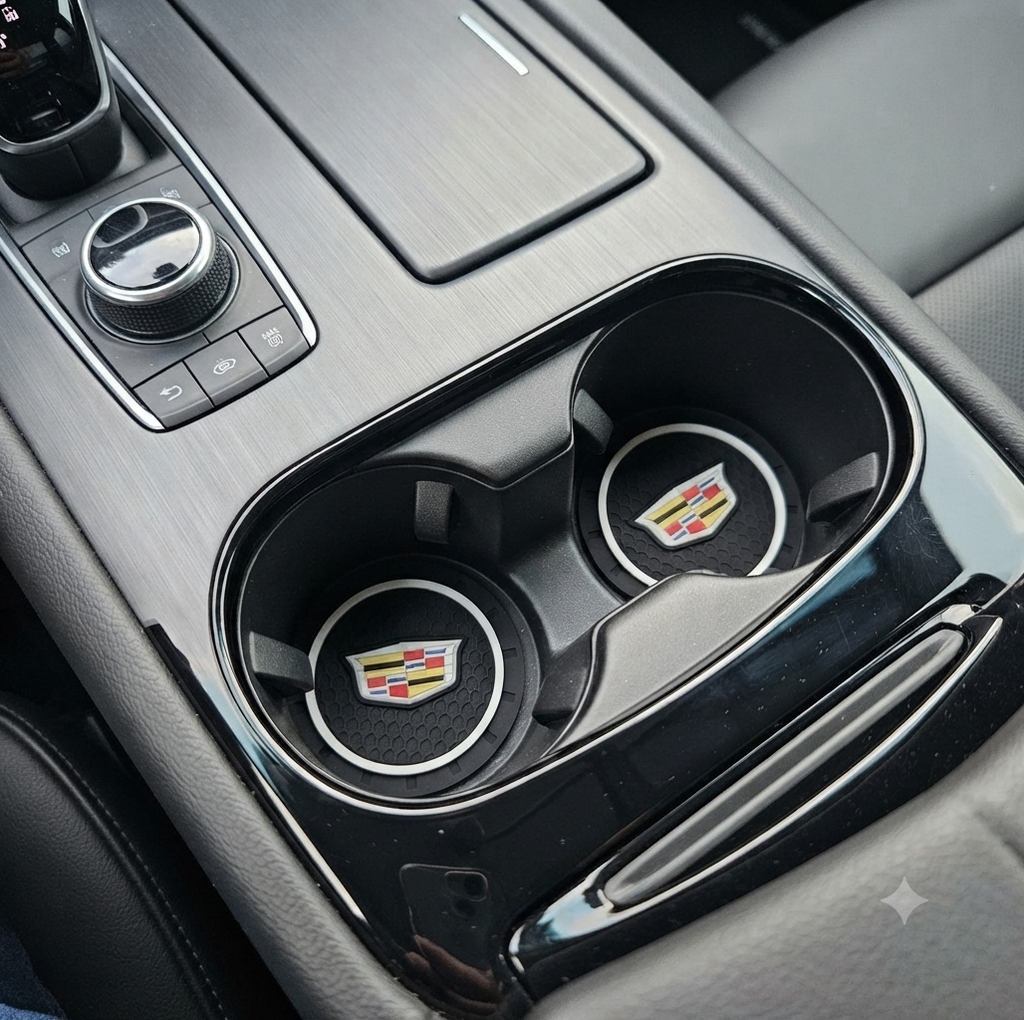 Brand New 2PCS Cadillac Rubber Car Cup Holder Pad Water Cup Slot Non-Slip Mat Universal (Copy)
