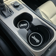 Load image into Gallery viewer, Brand New 2PCS JEEP Rubber Car Cup Holder Pad Water Cup Slot Non-Slip Mat Universal