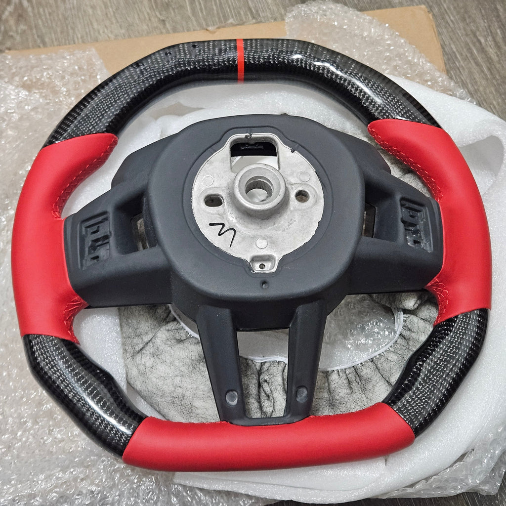 BRAND NEW 2025-2026 BMW G60 5 Series, G70 7 Series, G90 M5, G45 X3, X2, X5, X6 Real Carbon Fiber Steering Wheel W/ Replacement Trims