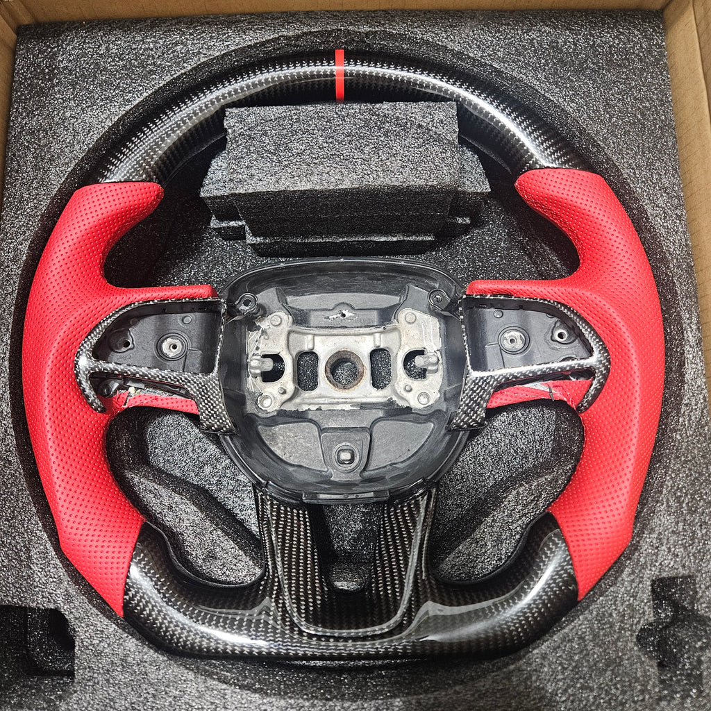 BRAND NEW 2015-2025 Dodge Challenger Charger Real Carbon Fiber Steering Wheel