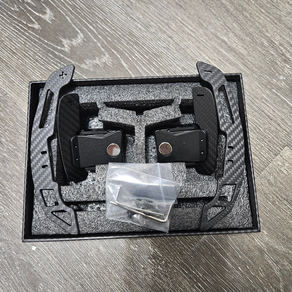BRAND NEW 2015-2023 FORD MUSTANG Real Carbon Fiber Replacement Magnetic Paddle Shifter