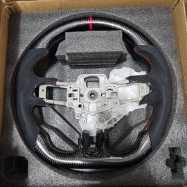 BRAND NEW 2015-2017 FORD MUSTANG ECO BOOST/ GT/ SHELBY GT350/ GT350R Real Carbon Fiber Steering Wheel Without Replacement Trim
