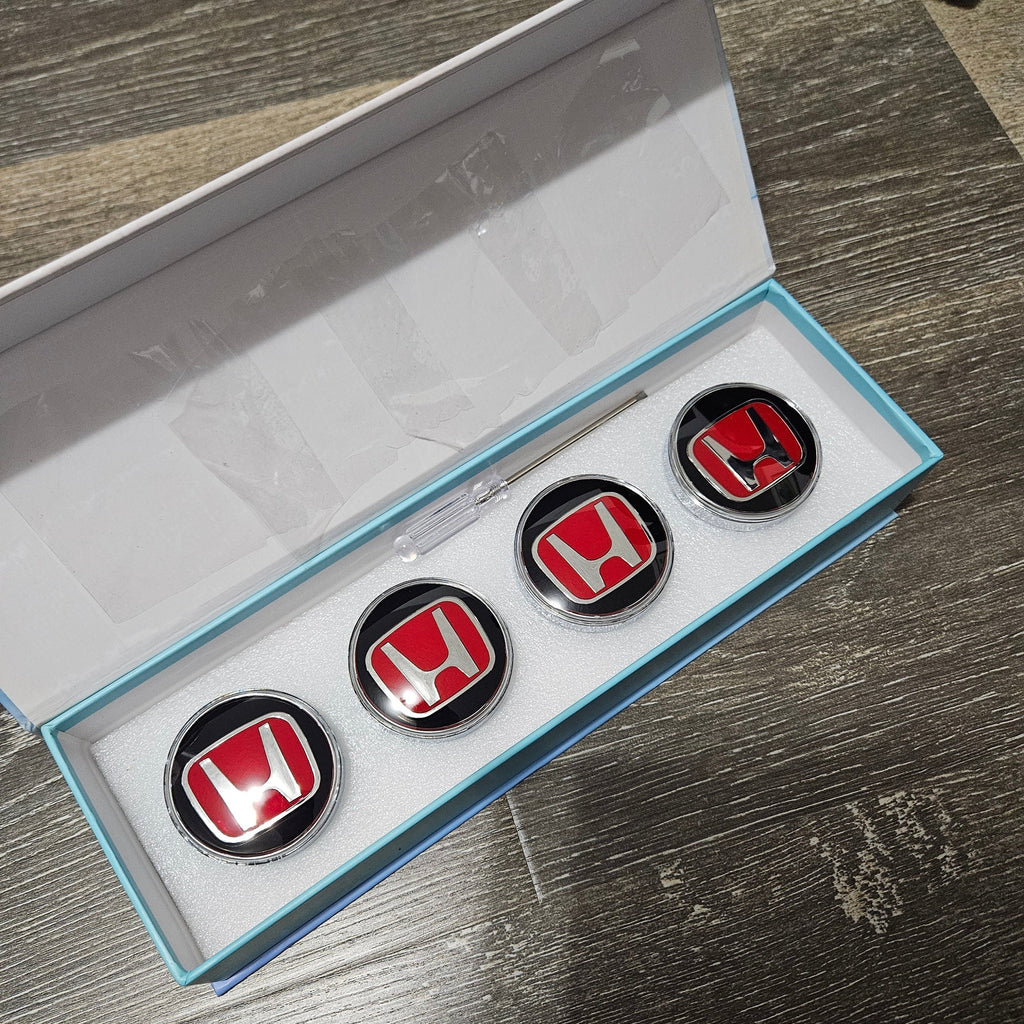 BRAND NEW 4PCS HONDA 65MM LED ILLUMINATED WHEEL RIM CENTER CAPS HUBS COVER FOR HONDA ACCORD