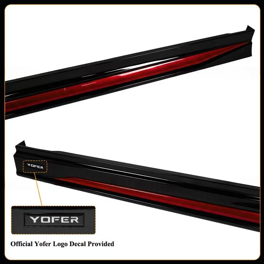 BRAND NEW 2023-2026 Honda Accord 11th Gen Yofer Radiant Red Trim Add On Side Skirt Extension