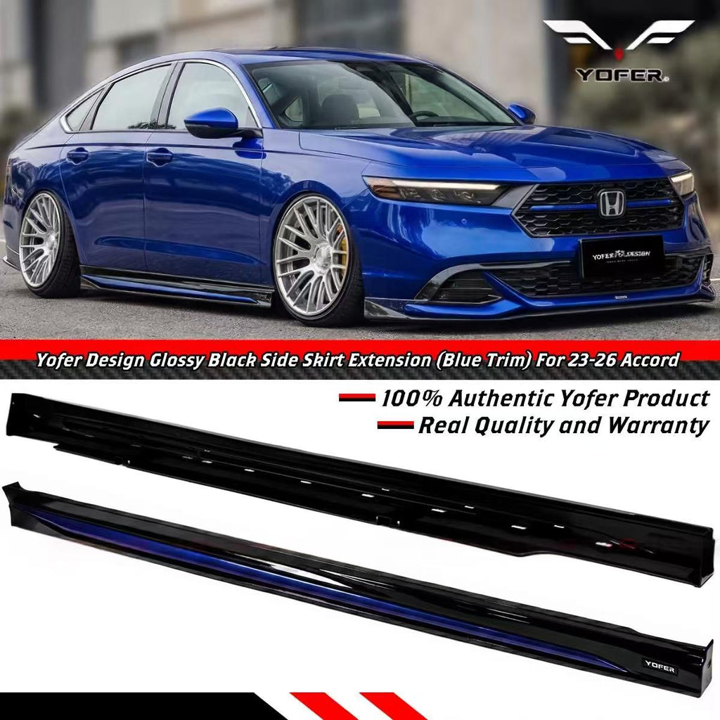 BRAND NEW 2023-2026 Honda Accord 11th Gen Yofer Still Night Pearl Trim Add On Side Skirt Extension