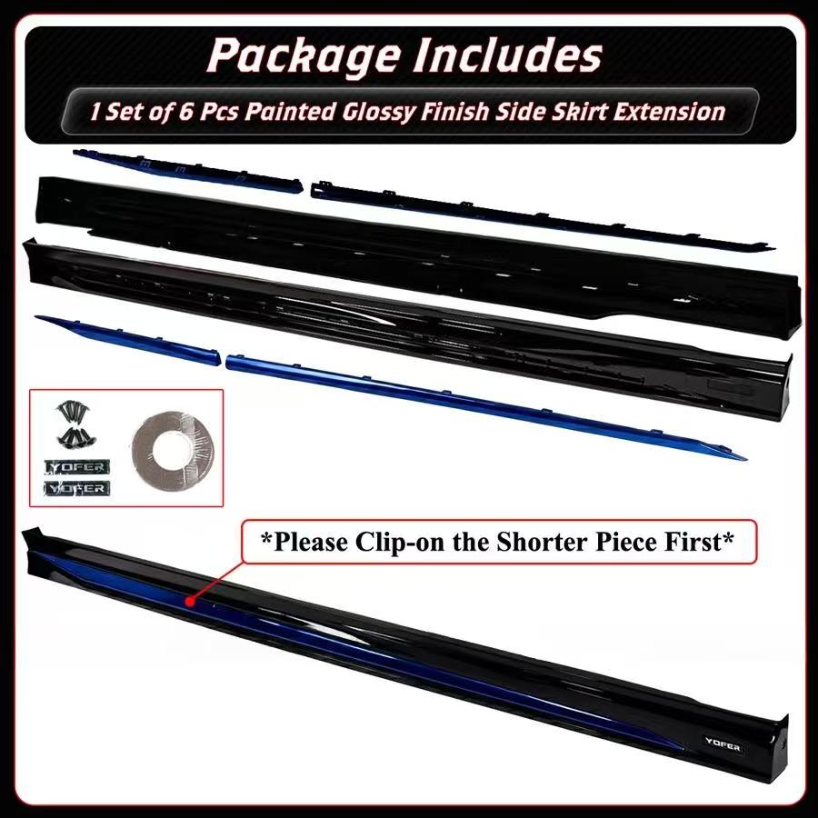 BRAND NEW 2023-2026 Honda Accord 11th Gen Yofer Still Night Pearl Trim Add On Side Skirt Extension
