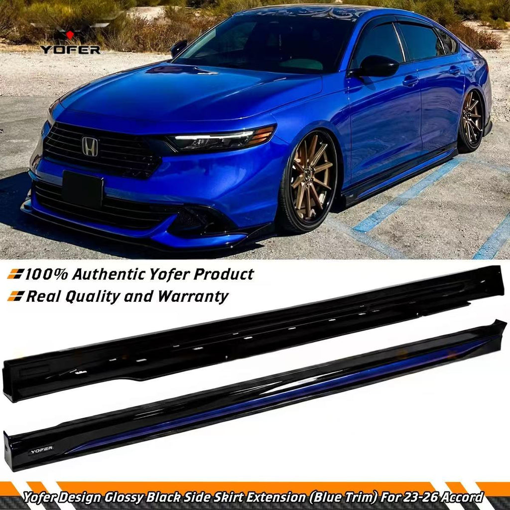 BRAND NEW 2023-2026 Honda Accord 11th Gen Yofer Still Night Pearl Trim Add On Side Skirt Extension