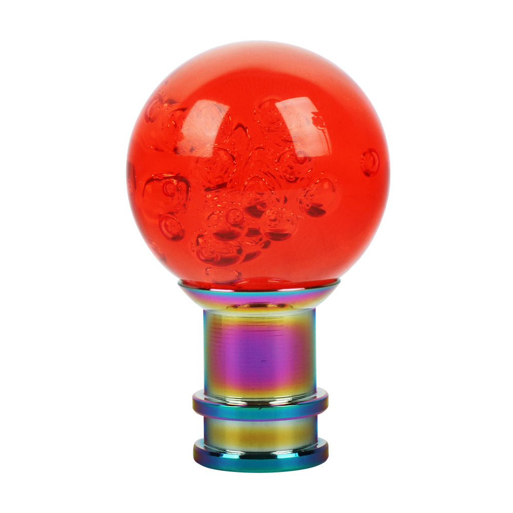 Brand New Universal Jdm Round Ball Crystal Red Bubble Manual Car Racing Gear Shift Knob Shifter M12 M10 M8