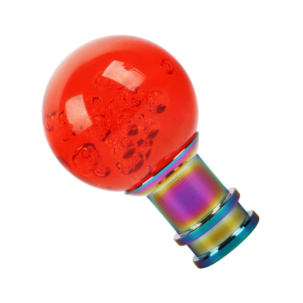Brand New Universal Jdm Round Ball Crystal Red Bubble Manual Car Racing Gear Shift Knob Shifter M12 M10 M8