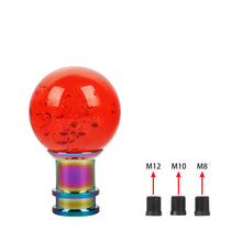 Load image into Gallery viewer, Brand New Universal Jdm Round Ball Crystal Red Bubble Manual Car Racing Gear Shift Knob Shifter M12 M10 M8