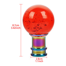 Load image into Gallery viewer, Brand New Universal Jdm Round Ball Crystal Red Bubble Manual Car Racing Gear Shift Knob Shifter M12 M10 M8