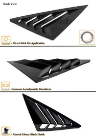 Brand New 2022-2026 Honda Civic Hatchback Exterior Side Window Vent Louver Cover Glossy Black