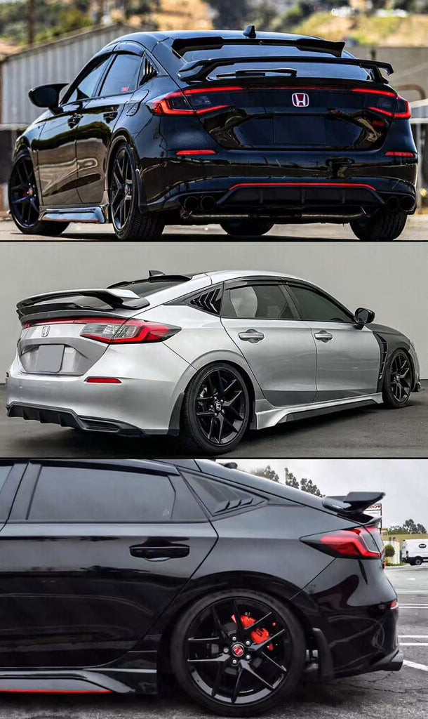 Brand New 2022-2026 Honda Civic Hatchback Exterior Side Window Vent Louver Cover Glossy Black