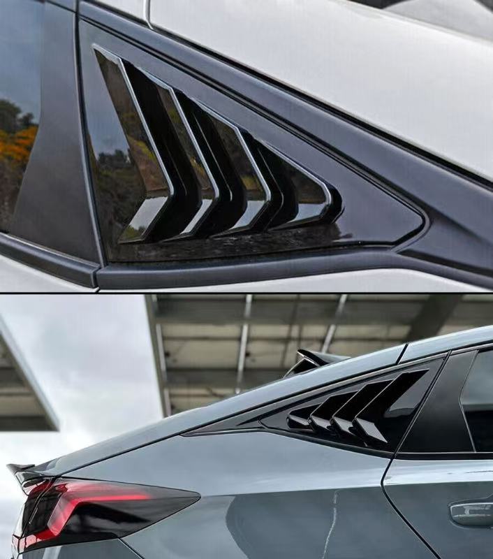 Brand New 2022-2026 Honda Civic Hatchback Exterior Side Window Vent Louver Cover Glossy Black