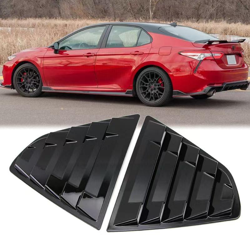 Brand New 2018-2024 Toyota Camry Exterior Side Window Vent Louver Cover Glossy Black
