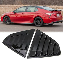 Brand New 2018-2024 Toyota Camry Exterior Side Window Vent Louver Cover Glossy Black
